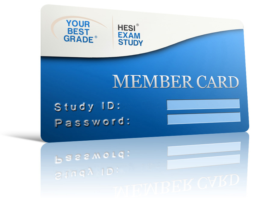 HESI Exam Study Member Card